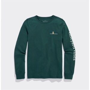 Vineyard Vines Christmas Charleston Green Long Sleeve Tee
